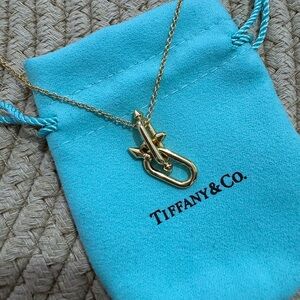 Tiffany & Co 18k Gold Interwoven Ring Necklace